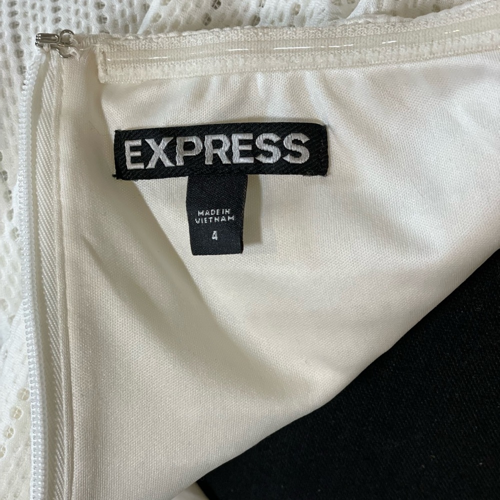 Express Strapless A-Line Eyelet Pattern Dress - image 6